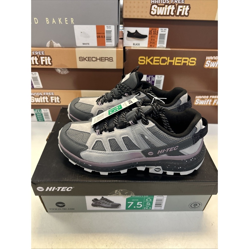 Hi-Tec Women's Hiking Shoes Size 7.5 Grey/Lilac 0534
